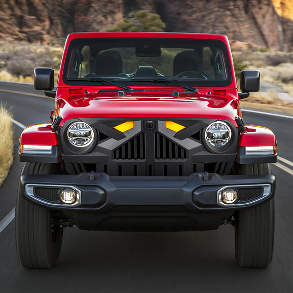 American Modified Empire Grille with LED Amber Lights American Modified Empire Grille with LED Amber Lights for 07-26 Jeep Wrangler JK, JL, & Gladiator JT