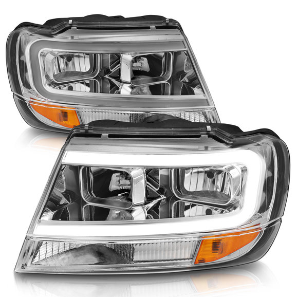 Anzo USA Crystal Plank Style Headlights Anzo USA Crystal Plank Style Headlights for 99-04 Jeep Grand Cherokee WJ