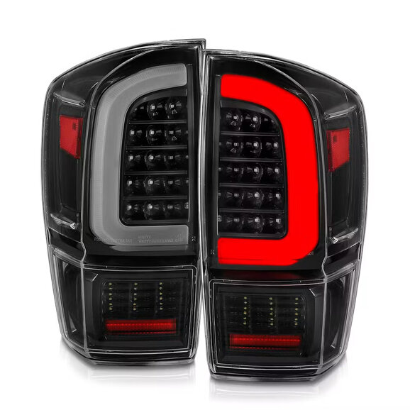 Anzo USA Full LED C Bar TAIL LIGHTS Black Smoke Lens w/ Sequential Signal Anzo USA Full LED C Bar TAIL LIGHTS Black Smoke Lens w/ Sequential Signal for 16-23 Toyota Tacoma