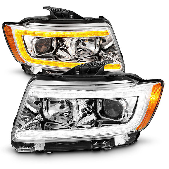 Anzo USA Projector Switchback Plank Style Headlights Anzo USA Projector Switchback Plank Style Headlights for 11-13 Jeep Grand Cherokee WK2