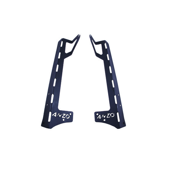 Anzo USA Windshield Light Bar Brackets Anzo USA 851033 Windshield Light Bar Brackets for 07-18 Jeep Wrangler JK