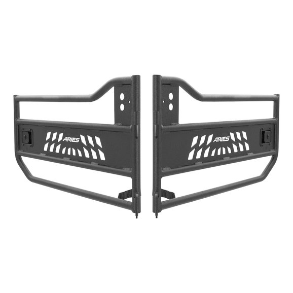 Aries Front Tube Doors Aries 1500200 Front Tube Doors for 18-19 Jeep Wrangler JL & 2020 Jeep Gladiator JT