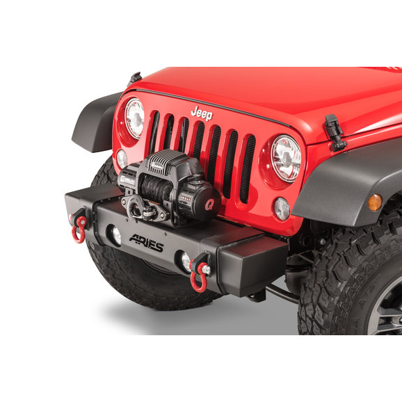 Aries TrailCrusher Front Bumper Aries 2156000 TrailCrusher Front Bumper for 07-18 Jeep Wrangler JK