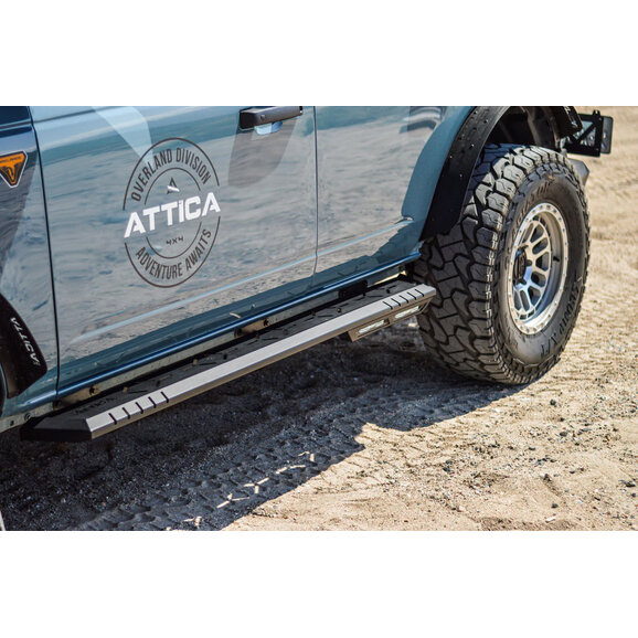 Attica 4x4 Frontier Series Side Steps Attica 4x4 ATTFB01C103-BX Frontier Series Side Steps for 21-25 Ford Bronco 4-Door