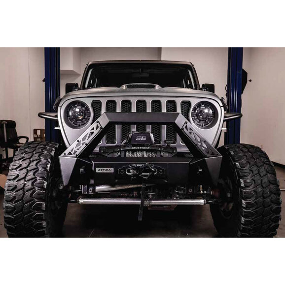 Attica 4x4 Terra Series Front Stubby Bumper Attica 4x4 ATTJL01A106-BX Terra Series Front Stubby Bumper for 18-24 Jeep Wrangler JL & Gladiator JT