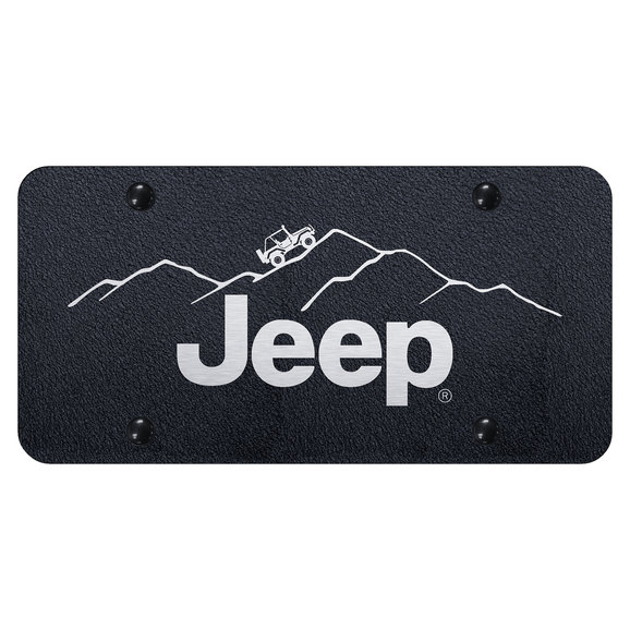 Automotive Gold Laser Etched Jeep Mountain License Plate Automotive Gold Laser Etched Jeep Mountain License Plate