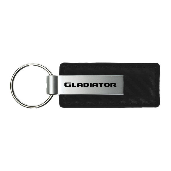 Automotive Gold Carbon Fiber Leather Gladiator Keychain Automotive Gold Carbon Fiber Leather Gladiator Keychain