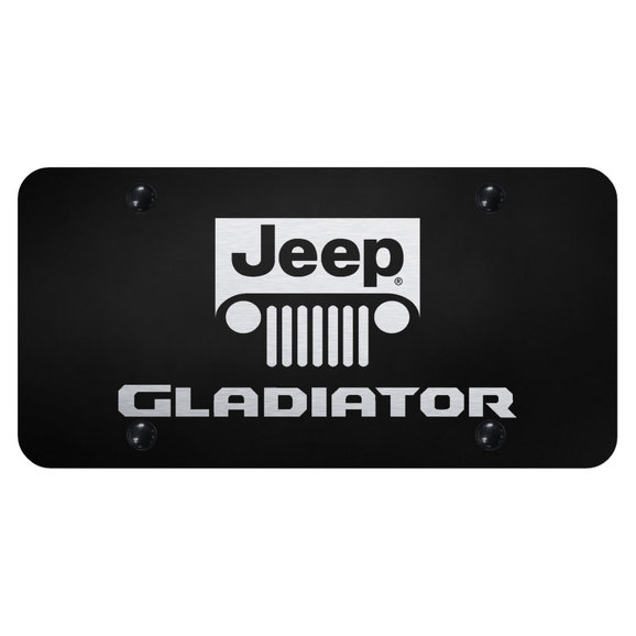 Automotive Gold Laser Etched Stainless Gladiator License Plate  Automotive Gold  Laser Etched Stainless Gladiator License Plate