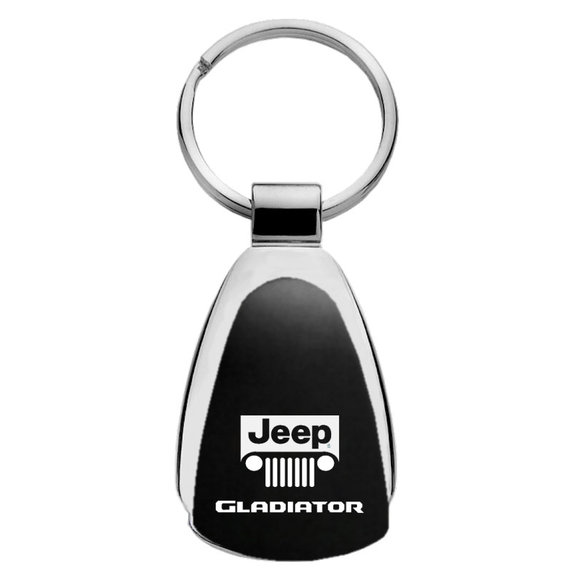 Automotive Gold Teardrop Jeep Logo Gladiator Keychain Automotive Gold  Teardrop Jeep Logo Gladiator Keychain