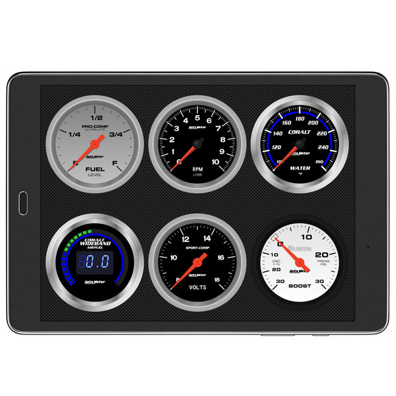 Auto Meter 6036 Dashlink II OBD II Digital Gauges for Apple iOS or