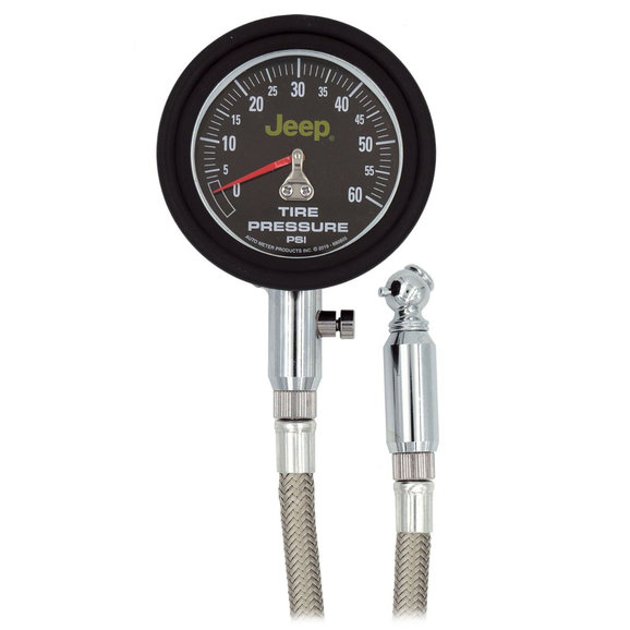 Auto Meter Jeep Tire Pressure Gauge 0-60 PSI Analog Auto Meter 880805 Jeep Tire Pressure Gauge 0-60 PSI Analog