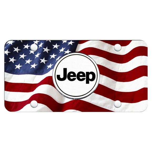 Automotive Gold  Laser Etched Jeep Word License Plate 