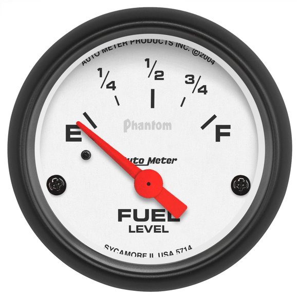 Auto Meter Phantom Series 2 1/16" Diameter Fuel Gauge Auto Meter  Phantom Series 2 1/16" Diameter Fuel Gauge