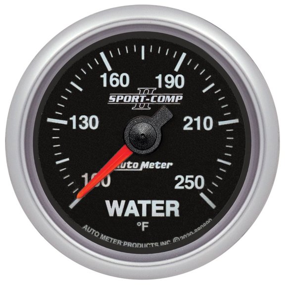 Auto Meter 2 1/16" Sport Comp II Water Temperature Gauge (100F-250F) Auto Meter 880890 2 1/16" Sport Comp II Water Temperature Gauge (100F-250F)