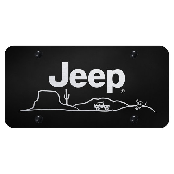 Automotive Gold Laser Etched Jeep Desert License Plate Automotive Gold  Laser Etched Jeep Desert License Plate