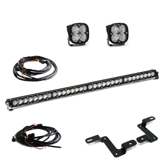 Baja Designs Squadron Sport & 40" S8 Driving/Combo LED Light Bar with Cowl Mounts Baja Designs 447506 Squadron Sport & 40" S8 Driving/Combo LED Light Bar with Cowl Mounts for 18-19 Jeep Wrangler JL & 2020 Jeep Gladiator JT