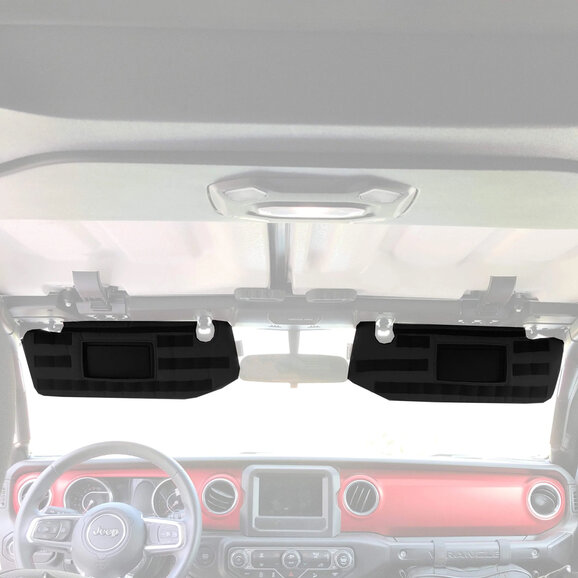 Bartact MOLLE Visor Covers with PALS Webbing Bartact JLVM0718FB MOLLE Visor Covers with PALS Webbing for 18-26 Jeep Wrangler JL