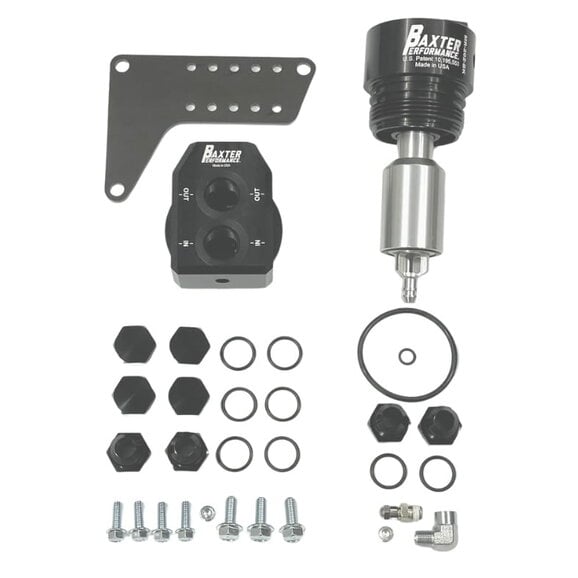Baxter Performance Cartridge to Remote Oil Filter Adapter with 6-Port Remote Mount Baxter Performance RJ-404-CP Cartridge to Remote Oil Filter Adapter with 6-Port Remote Mount for 18-26 Jeep Wrangler JL & Gladiator JT with 3.6L
