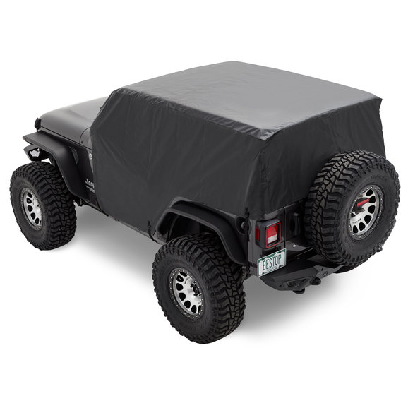 Bestop All Weather Trail Cover in Black Bestop 81044-01 All Weather Trail Cover in Black for 07-21 Jeep Wrangler JK & JL 2-Door