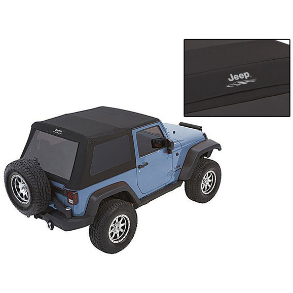 Bestop Jeep Logo Trektop Glide Soft Top Bestop Jeep Logo Trektop Glide Soft Top for 07-18 Jeep Wrangler JK 2-Door
