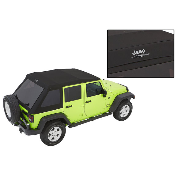 Bestop Jeep Logo Trektop Glide Soft Top Bestop Jeep Logo Trektop Glide Soft Top for 07-18 Jeep Wrangler JK Unlimited 4-Door