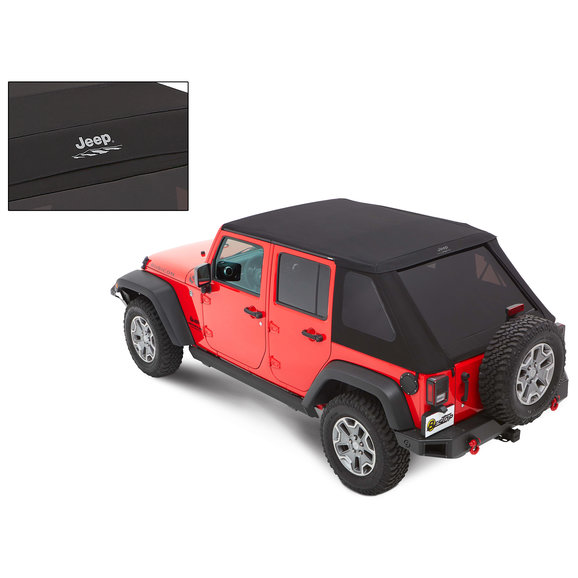 Bestop Jeep Logo Trektop Soft Top Bestop Jeep Logo Trektop Soft Top for 07-18 Jeep Wrangler JK Unlimited 4-Door