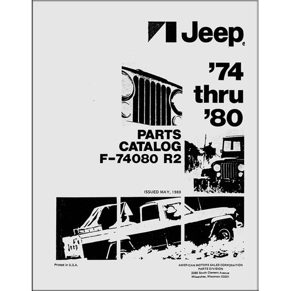 Bishko Automotive Literature Factory Authorized Parts Catalog Bishko Automotive Literature  Factory Authorized Parts Catalog for 74-96 Jeep Vehicles