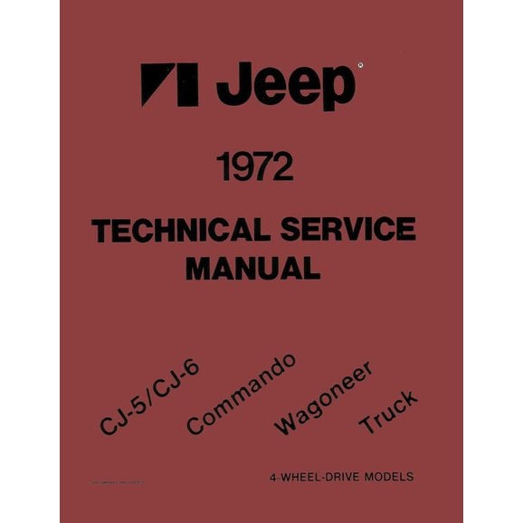 Bishko Automotive Literature Factory Authorized Technical Service Manuals Bishko Automotive Literature  Factory Authorized Technical Service Manuals for 72-86 Jeep Model Years