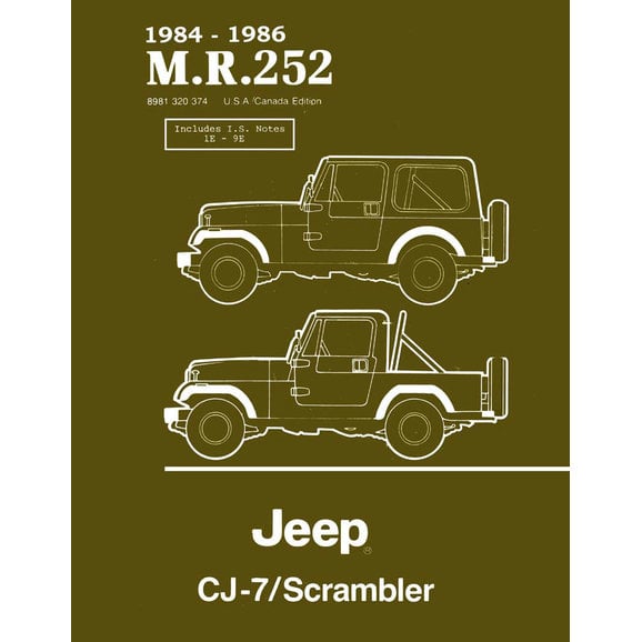 1986 Jeep CJ owner's manual 