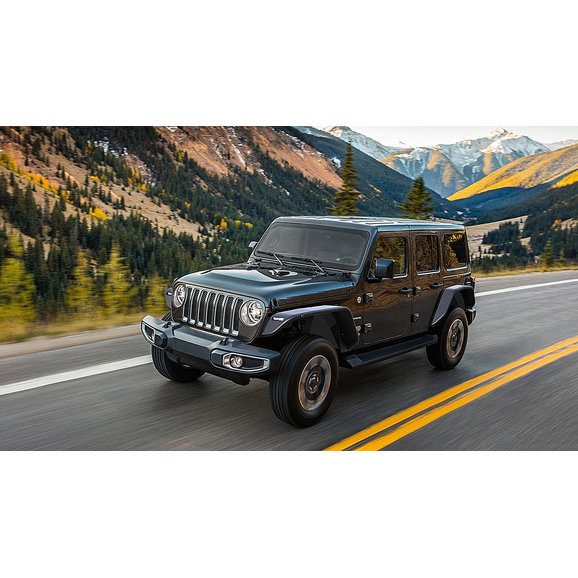 Black Horse Offroad Front & Rear Tubular Fender Flares with Front Inner Fender Liners Black Horse Offroad TFFJ-FS Front & Rear Tubular Fender Flares with Front Inner Fender Liners for 18-23 Jeep Wrangler JL