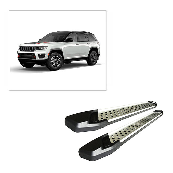 Black Horse Off Road Vortex Running Boards in Aluminum Black Horse Off Road VO-JPGC79 Vortex Running Boards in Aluminum for 21-23 Jeep Grand Cherokee L
