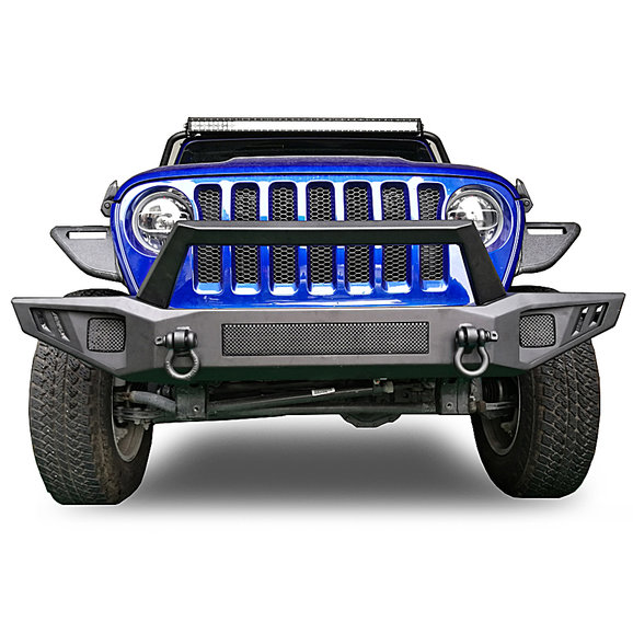 Black Horse Off Road Armour Front Bumper Black Horse Off Road AFB-WR20 Armour Front Bumper for 18-23 Jeep Wrangler JL & Gladiator JT