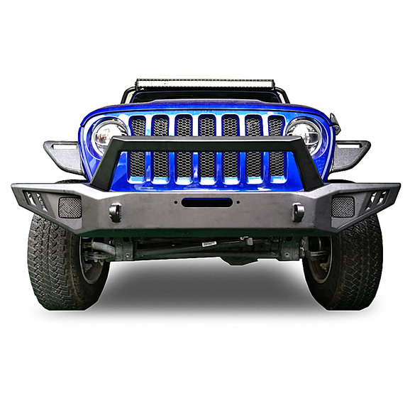 Black Horse Off Road Armour Front Bumper w/ Winch Slot Black Horse Off Road AFB-WR19 Armour Front Bumper w/ Winch Slot for 18-23 Jeep Wrangler JL & Gladiator JT