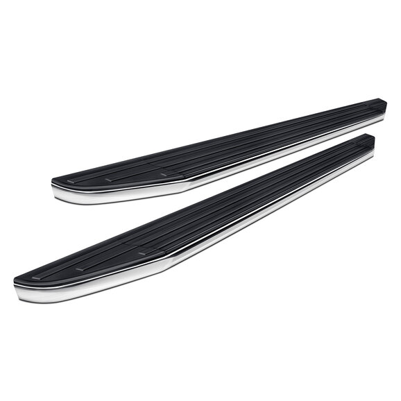 Black Horse Off Road Premium Running Boards in Black with Stainless Accent Trim Black Horse Off Road PR-J479 Premium Running Boards in Black with Stainless Accent Trim for 20-24 Jeep Gladiator JT