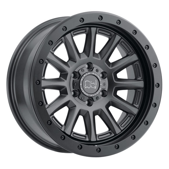Black Rhino Dugger Wheel Black Rhino 1785DGR-85114M76 Dugger Wheel in 17x8.5 with 4.04in Backspace Gun Black for 87-06 Jeep Wrangler YJ & TJ