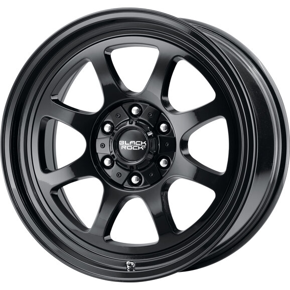 Black Rock Series 930 Alloy Wheel in Gloss Black Black Rock Series 930 Alloy Wheel in Gloss Black for 07-26 Jeep Wrangler JK, JL & Gladiator JT
