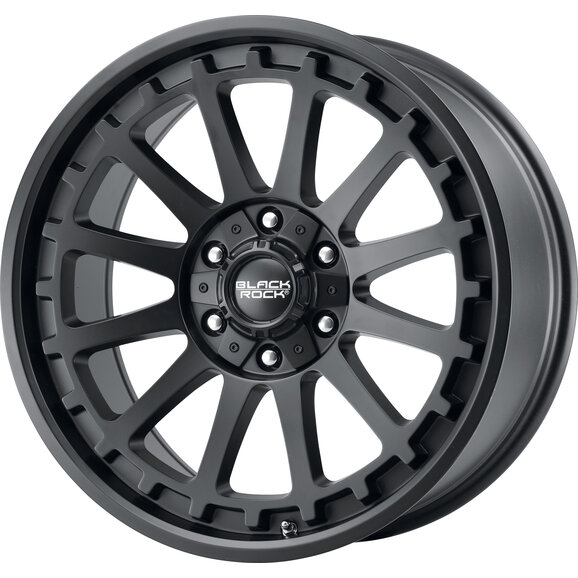 Black Rock Series 940 Alloy Wheel in Satin Black Black Rock Series 940 Alloy Wheel in Satin Black for 07-26 Jeep Wrangler JK, JL & Gladiator JT