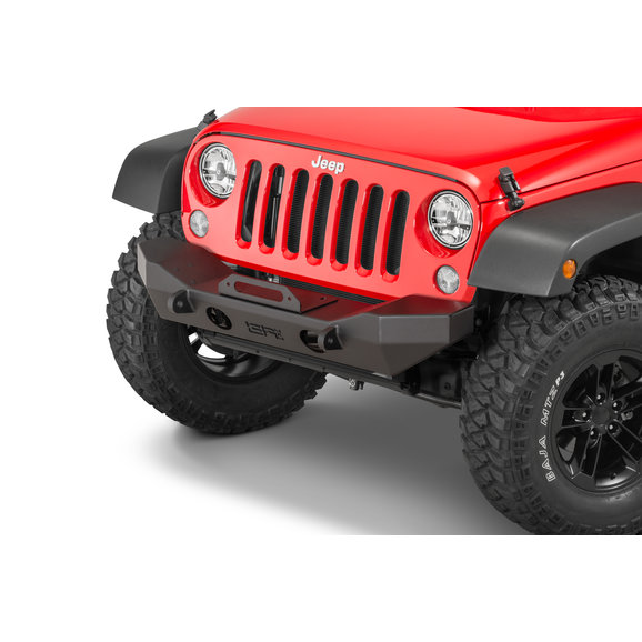 UNFINISHEDロングトップハット24116 Body Armor JL-19534 Full Width Front Winch Bumper for 07-21