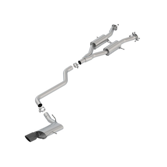 Borla 140748bc S Type Cat Back Exhaust W Black Chrome Tip For 14