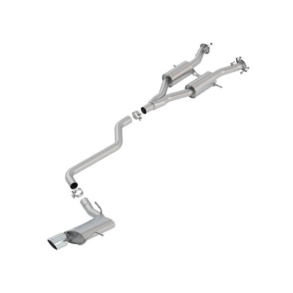Borla S-Type Cat-Back Exhaust Borla 140748 S-Type Cat-Back Exhaust for 14-20 Jeep Grand Cherokee WK2 with 3.6L