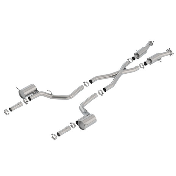 Borla S-Type 3" Dual Axle Back Exhaust Borla 140755 S-Type 3" Dual Axle Back Exhaust for 2018 Jeep Grand Cherokee WK2 with 6.2L