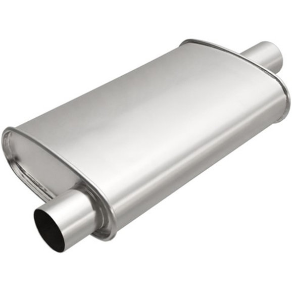 BRExhaust Direct-Fit Muffler BRExhaust 100-5285 Direct-Fit Muffler for 97-00 Jeep Wrangler TJ with 2.5L and 4.0L Engines