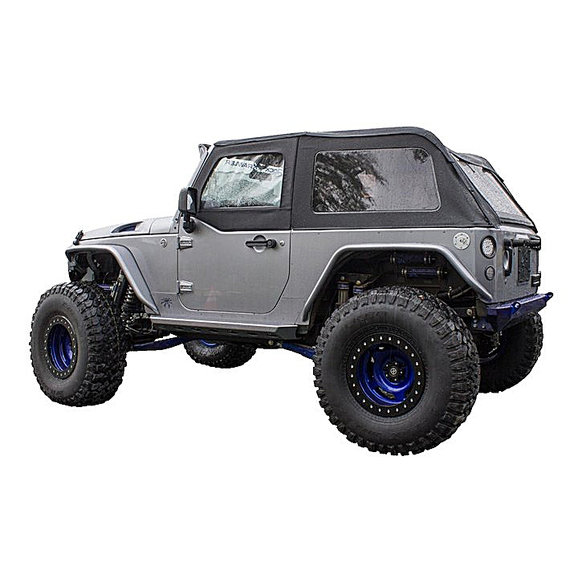 Crown Automotive Bowless Soft Top in Black Diamond Crown Automotive BRT20035T Bowless Soft Top in Black Diamond for 07-18 Jeep Wrangler JK 2 Door