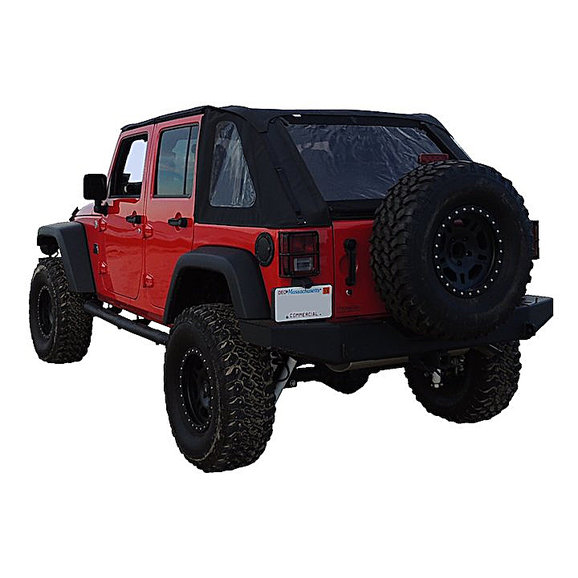 Crown Automotive Bowless Soft Top in Black Diamond Crown Automotive BRT20135T Bowless Soft Top in Black Diamond for 07-18 Jeep Wrangler JK 4 Door