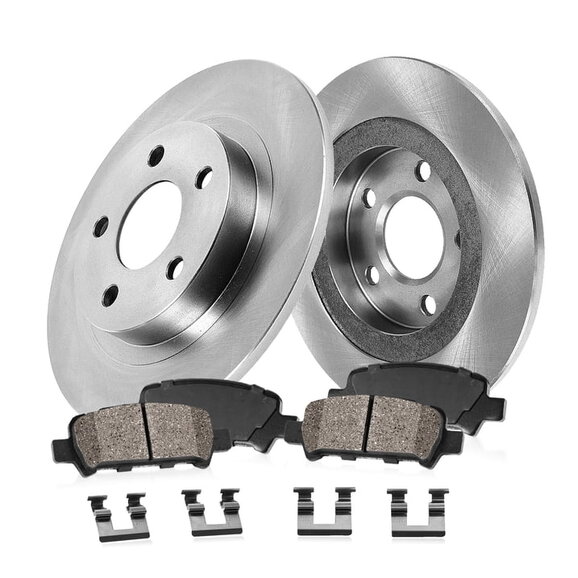 Callahan Brakes Rear Brake Kit with Rotors & Ceramic Brake Pads Callahan Brakes K038677 Rear Brake Kit with Rotors & Ceramic Brake Pads for 18-24 Jeep Wrangler JL (Code BR2/BR6)