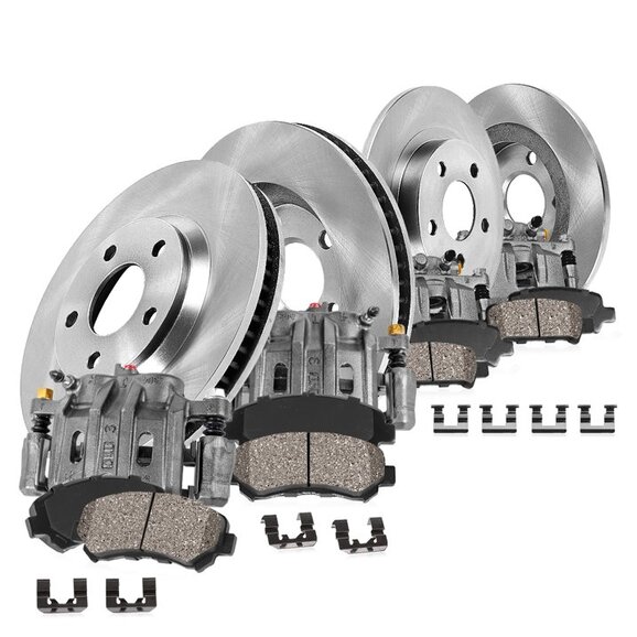 Callahan Brakes Brake Kit with Rotors, Ceramic Brake Pads & Brake Calipers Callahan Brakes Brake Kit with Rotors, Ceramic Brake Pads & Brake Calipers for 07-18 Jeep Wrangler JK