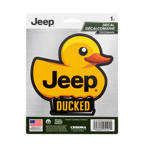 Chroma Graphics Jeep Ducked Decal - 6x8 Chroma Graphics 25191 Jeep Ducked Decal - 6x8