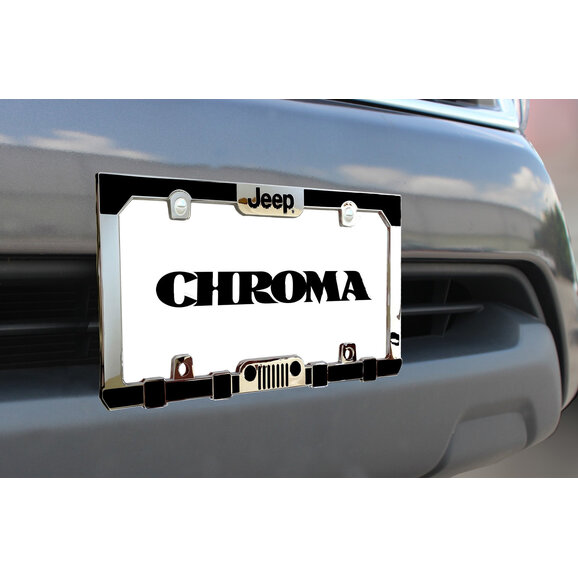 Chroma Graphics Jeep Grille & Bumper License Plate Frame Chroma Graphics 42517 Jeep Grille & Bumper License Plate Frame