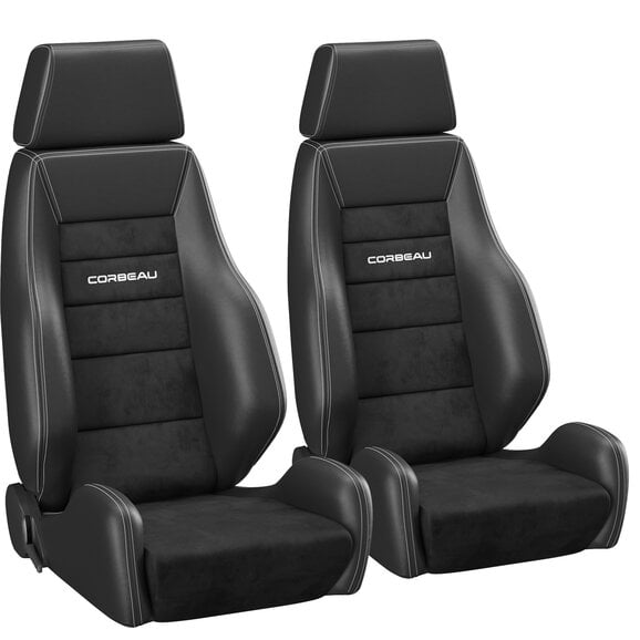 Corbeau GTS II Front Seat Pair in Black Suede/Leather Corbeau GTS II Front Seat Pair in Black Suede/Leather