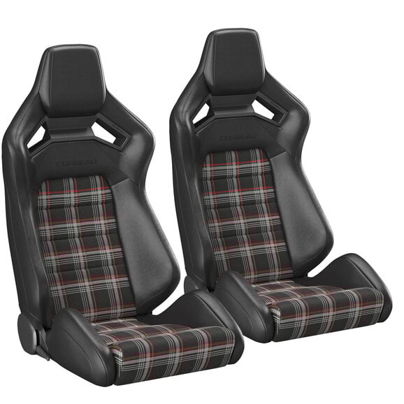 Corbeau Plaid Sportline RRX Reclining Seat Pair Corbeau Plaid Sportline RRX Reclining Seat Pair